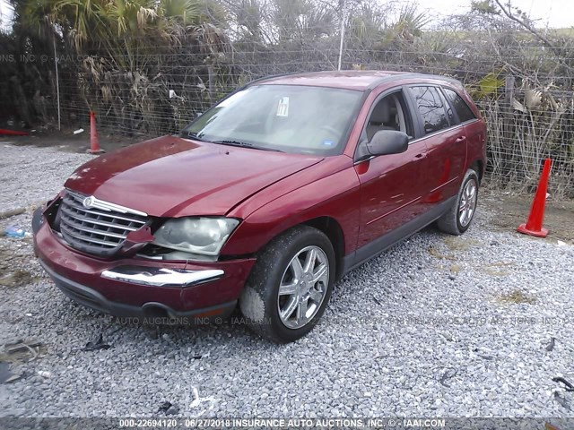 2A8GM68456R917116 - 2006 CHRYSLER PACIFICA TOURING RED photo 2