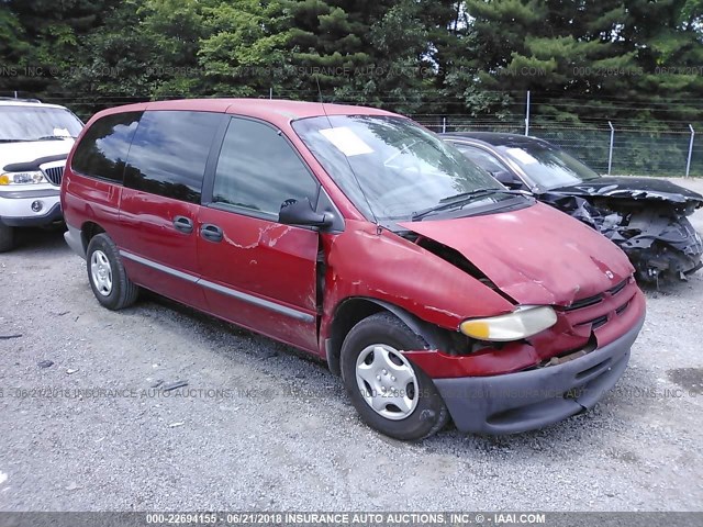 2B4GP24G2YR741018 - 2000 DODGE GRAND CARAVAN  RED photo 1