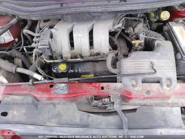 2B4GP24G2YR741018 - 2000 DODGE GRAND CARAVAN  RED photo 10