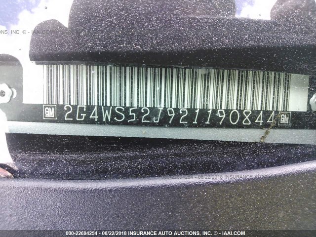 2G4WS52J921190844 - 2002 BUICK CENTURY CUSTOM SILVER photo 9