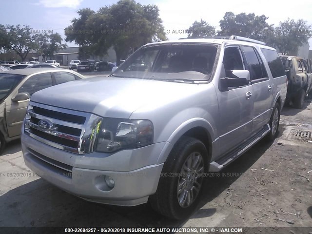 1FMJK1K50BEF18530 - 2011 FORD EXPEDITION EL LIMITED SILVER photo 2