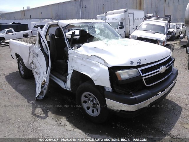 3GCEK14V66G226317 - 2006 CHEVROLET SILVERADO K1500 WHITE photo 1