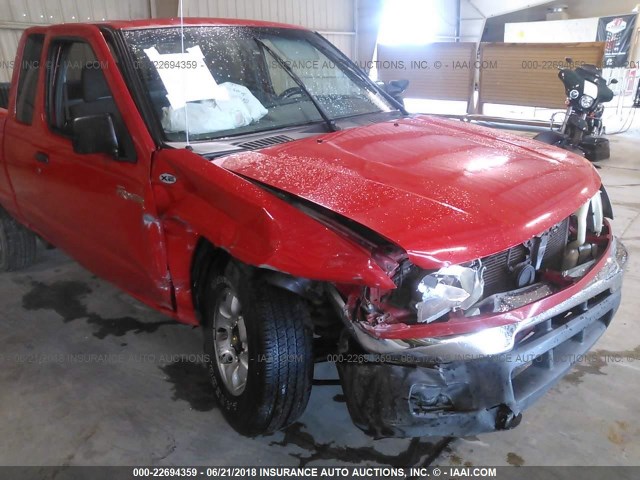 1N6DD26S2YC435989 - 2000 NISSAN FRONTIER KING CAB XE RED photo 6