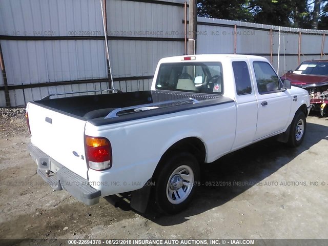 1FTYR14VXXPB21155 - 1999 FORD RANGER SUPER CAB WHITE photo 4