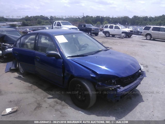 1HGES163X5L023767 - 2005 HONDA CIVIC DX VP 蓝色 照片 1