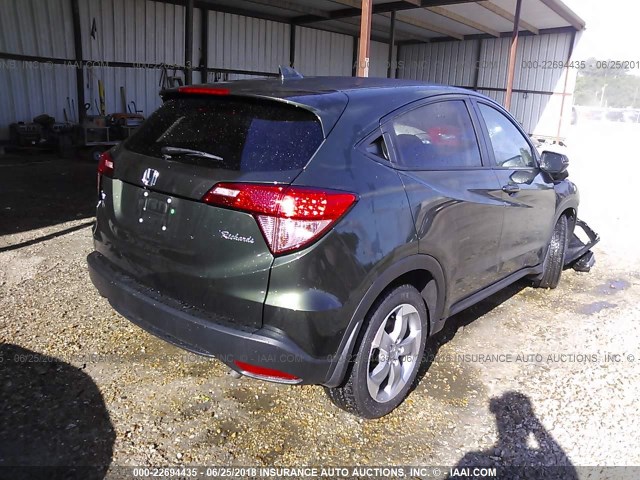 3CZRU5H52HM706995 - 2017 HONDA HR-V EX GREEN photo 4