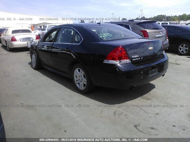 2G1WB5E37E1117096 - 2014 CHEVROLET IMPALA LIMITED LT BLACK photo 3