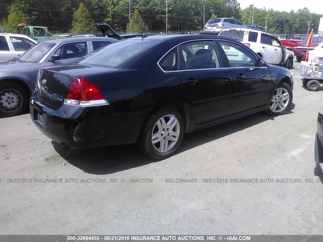 2G1WB5E37E1117096 - 2014 CHEVROLET IMPALA LIMITED LT BLACK photo 4