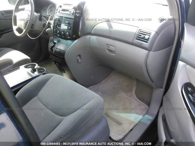 5TDZA23C24S107303 - 2004 TOYOTA SIENNA CE/LE BLUE photo 5