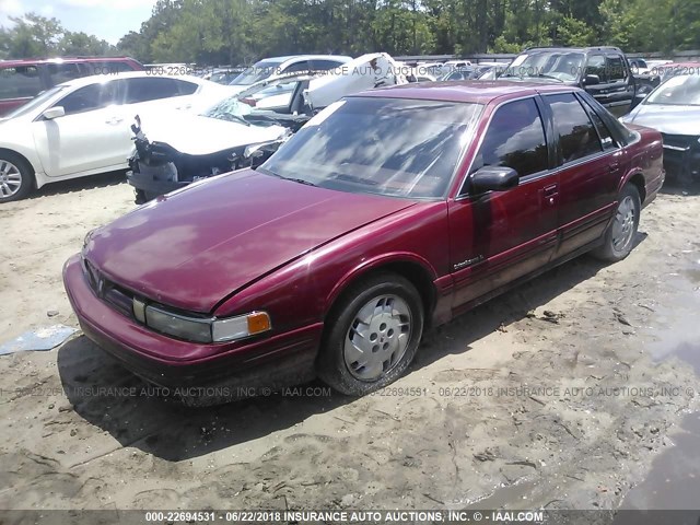 1G3WH54T7PD362835 - 1993 OLDSMOBILE CUTLASS SUPREME S RED photo 2