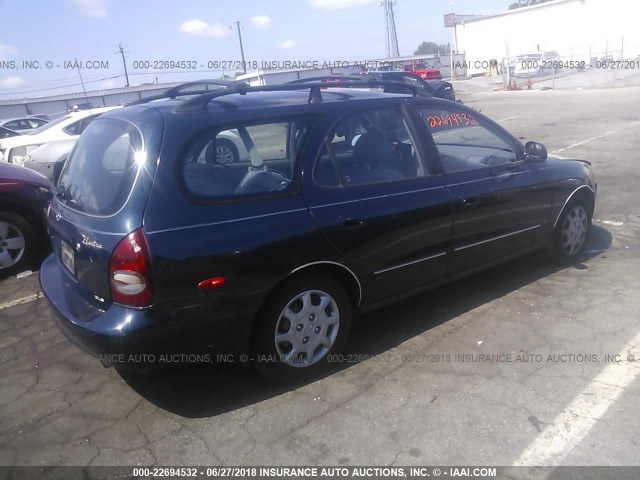 KMHJW35F5YU169156 - 2000 HYUNDAI ELANTRA GLS BLUE photo 4