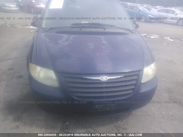 1C4GP45R55B235353 - 2005 CHRYSLER TOWN & COUNTRY  BLUE photo 6