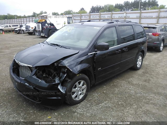 2A8HR54P18R763216 - 2008 CHRYSLER TOWN & COUNTRY TOURING BLACK photo 2