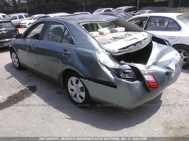 4T1BE46K17U555600 - 2007 TOYOTA CAMRY NEW GENERAT CE/LE/XLE/SE Light Blue photo 3