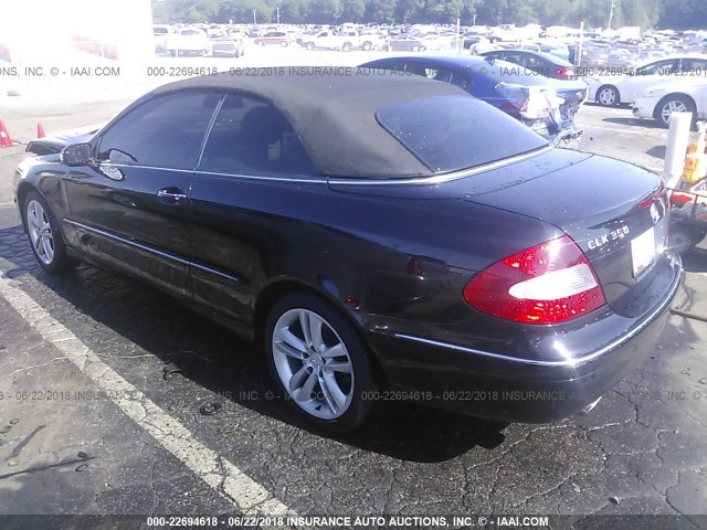 WDBTK56H26F178000 - 2006 MERCEDES-BENZ CLK 350 BLACK photo 3