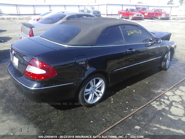 WDBTK56H26F178000 - 2006 MERCEDES-BENZ CLK 350 BLACK photo 4