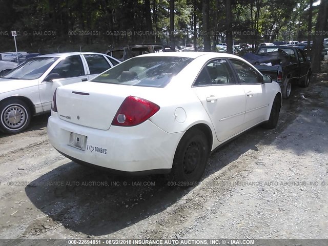 1G2ZF58B574179202 - 2007 PONTIAC G6 VALUE LEADER/BASE WHITE photo 4