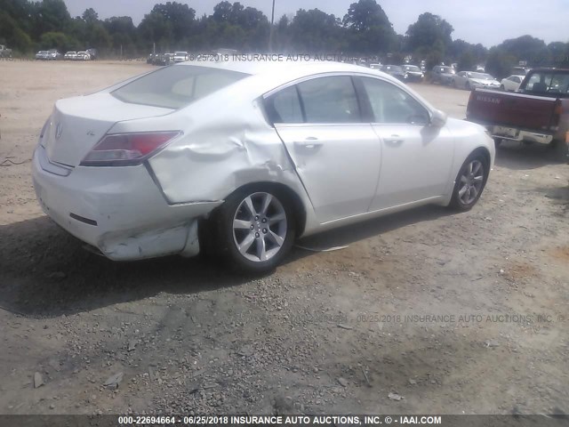 19UUA8F23EA003144 - 2014 ACURA TL WHITE photo 4