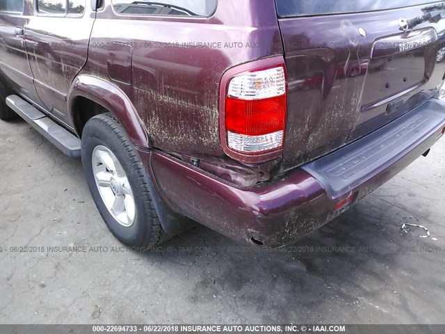 JN8DR09YX4W909564 - 2004 NISSAN PATHFINDER LE/SE BURGUNDY photo 6