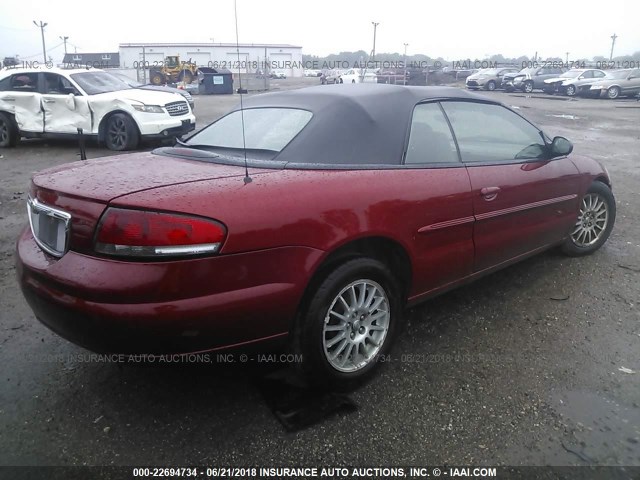 1C3EL45X06N212066 - 2006 CHRYSLER SEBRING RED photo 4