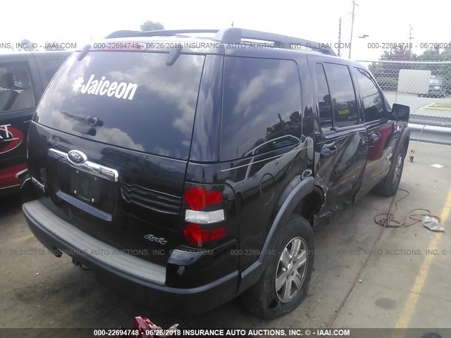 1FMEU73837UA36512 - 2007 FORD EXPLORER XLT BLACK photo 4