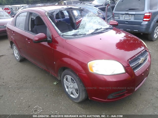 KL1TD56E79B355614 - 2009 CHEVROLET AVEO LS/LT RED photo 6