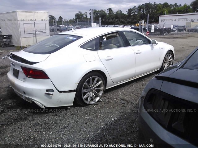 WAUYGAFC3CN131448 - 2012 AUDI A7 PREMIUM PLUS WHITE photo 4