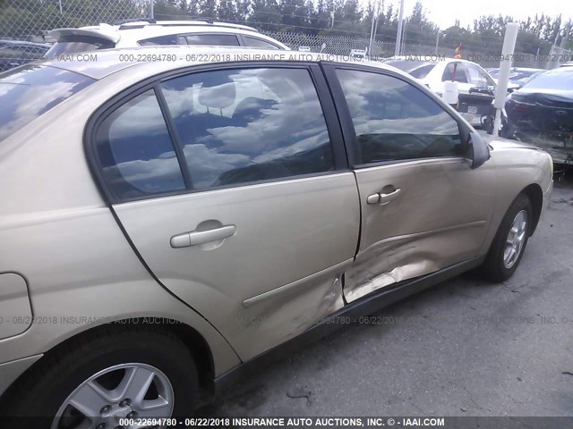 1G1ZT54844F177626 - 2004 CHEVROLET MALIBU LS GOLD photo 6