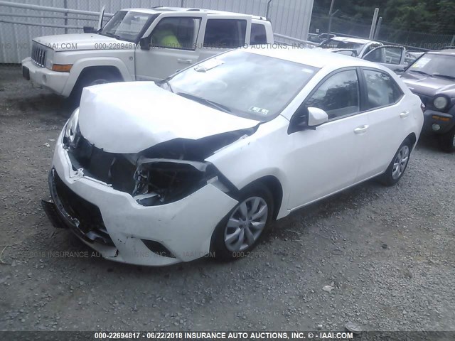 2T1BURHE7GC659081 - 2016 TOYOTA COROLLA L/LE/LE PLS/PRM/S/S PLS WHITE photo 2