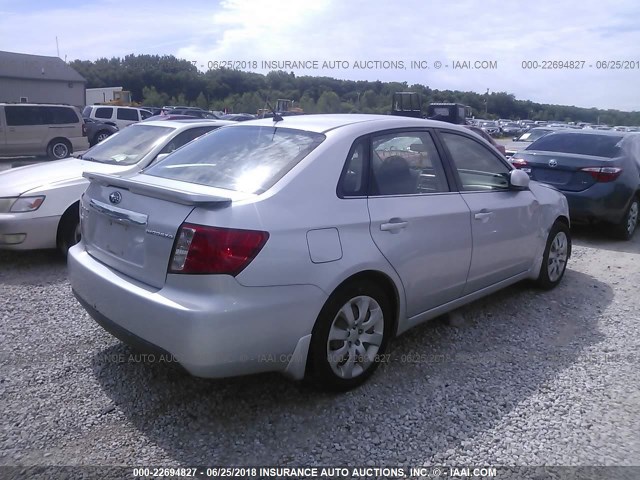 JF1GE6A64BH509198 - 2011 SUBARU IMPREZA 2.5I SILVER photo 4