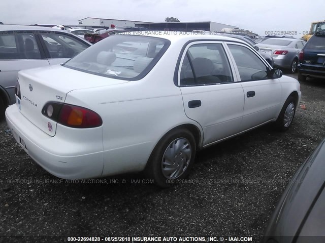 1NXBR12E01Z522288 - 2001 TOYOTA COROLLA CE/LE/S WHITE photo 4