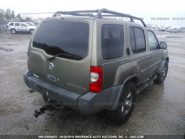 5N1ED28Y82C500551 - 2002 NISSAN XTERRA XE/SE GOLD photo 4