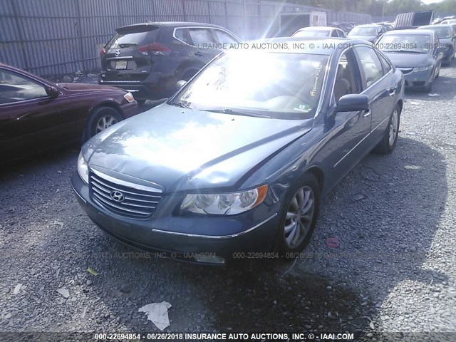 KMHFC46D08A335683 - 2008 HYUNDAI AZERA GLS BLUE photo 2