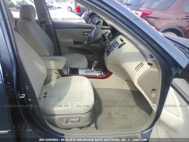 KMHFC46D08A335683 - 2008 HYUNDAI AZERA GLS BLUE photo 5