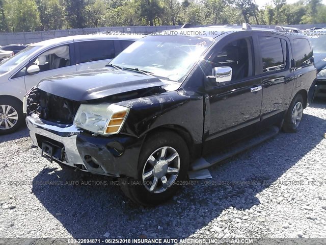 5N1AA08B74N736574 - 2004 NISSAN ARMADA SE/LE BLACK photo 2