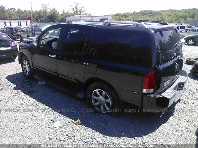 5N1AA08B74N736574 - 2004 NISSAN ARMADA SE/LE BLACK photo 3