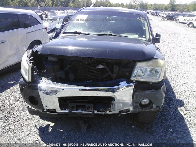 5N1AA08B74N736574 - 2004 NISSAN ARMADA SE/LE BLACK photo 6