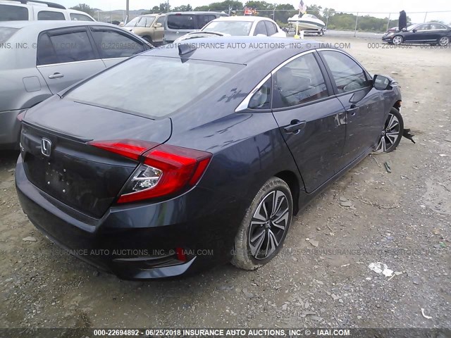 19XFC1F71HE001530 - 2017 HONDA CIVIC EXL 蓝色 照片 4
