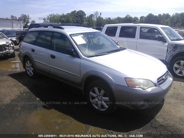 4S4BP61C767342489 - 2006 SUBARU LEGACY OUTBACK 2.5I SILVER photo 1