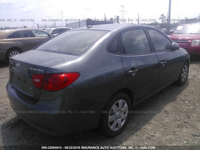 KMHDU46D27U216731 - 2007 HYUNDAI ELANTRA GLS/SE/LIMITED GRAY photo 4