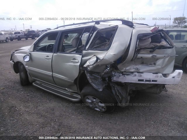 JTEGF21A330109598 - 2003 TOYOTA HIGHLANDER LIMITED BEIGE photo 3