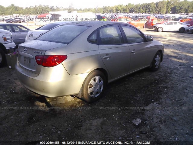 KMHDU46D58U469740 - 2008 HYUNDAI ELANTRA GLS/SE/LIMITED GOLD photo 4