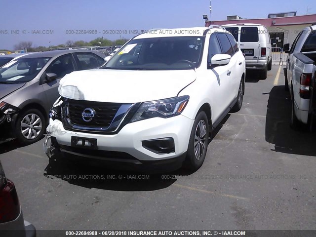 5N1DR2MN4HC683741 - 2017 NISSAN PATHFINDER S/SV/SL/PLATINUM WHITE photo 2