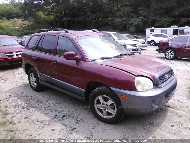 KM8SC13D04U779625 - 2004 HYUNDAI SANTA FE GLS/LX MAROON photo 1