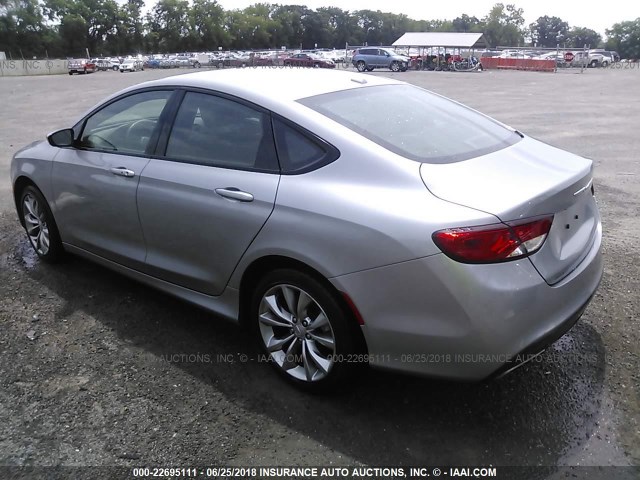 1C3CCCBB6GN111609 - 2016 CHRYSLER 200 S SILVER photo 3