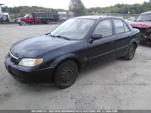 JM1BJ225710419149 - 2001 MAZDA PROTEGE LX/ES შავი ფოტო 2