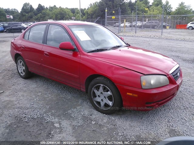 KMHDN46D94U818812 - 2004 HYUNDAI ELANTRA GLS/GT RED photo 1