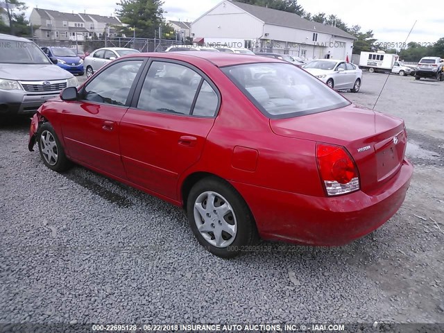 KMHDN46D94U818812 - 2004 HYUNDAI ELANTRA GLS/GT RED photo 3