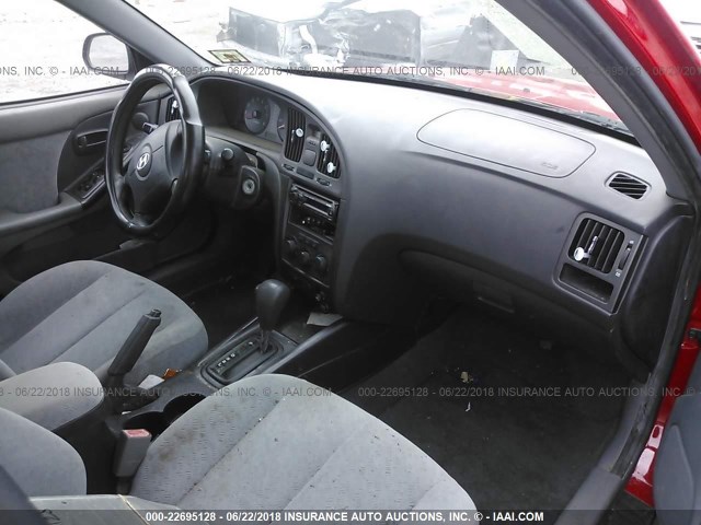 KMHDN46D94U818812 - 2004 HYUNDAI ELANTRA GLS/GT RED photo 5