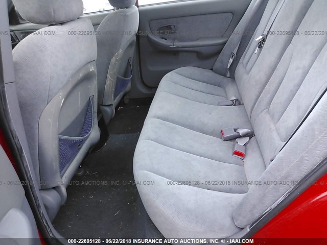 KMHDN46D94U818812 - 2004 HYUNDAI ELANTRA GLS/GT RED photo 8